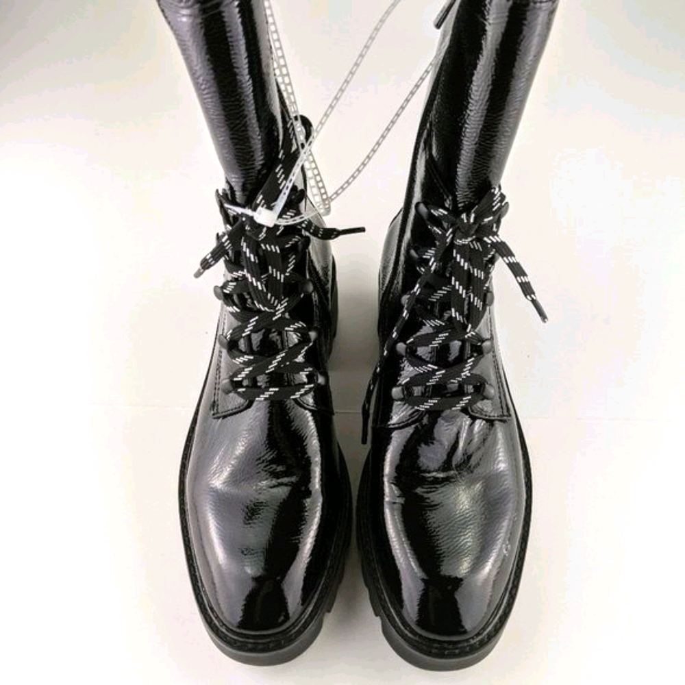 New Donald Pliner Elyas Combat Boot Black Size 6M - Picture 3 of 8